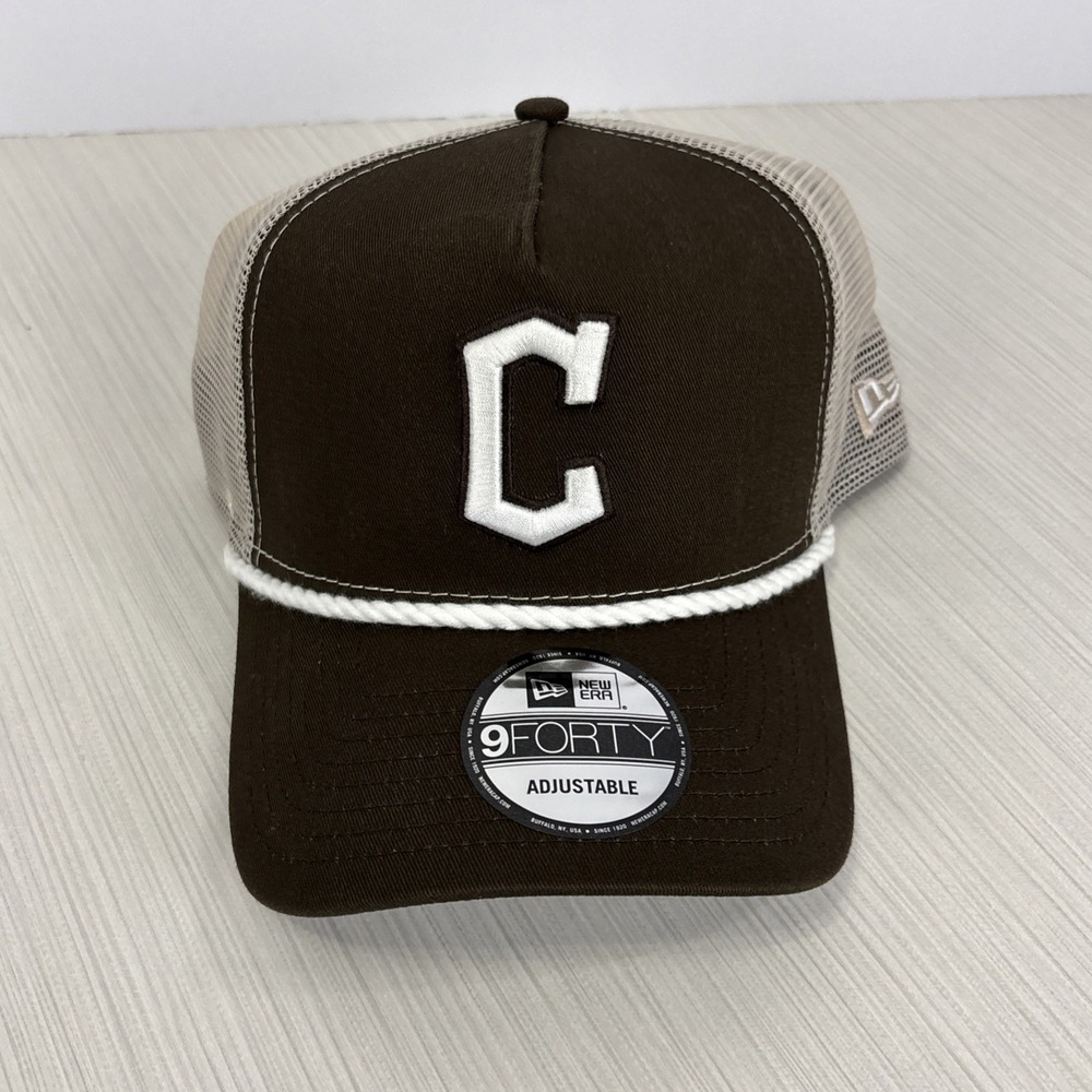 New Era Cleveland Guardians MLB 9FORTY A-Frame Trucker Adjustable Hat Cap NEW